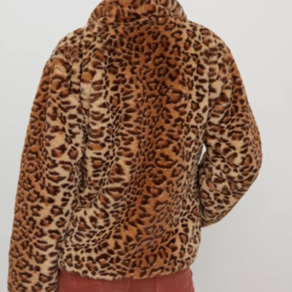 Anthropologie Leopard Faux Fur Jacket Size XS - Picture 2 of 7